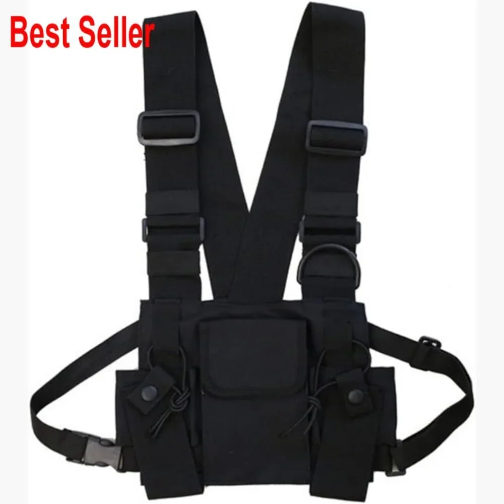 Polyester Tactical Chest Rig Bag Utility Vest with Adjustable Straps